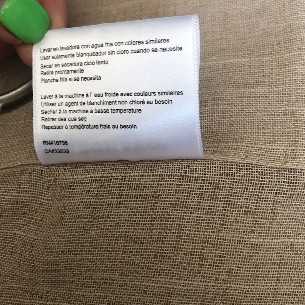 Archaeo Slub Textured Linen Blend Sheer Grommet Top Curtain Panel Pair